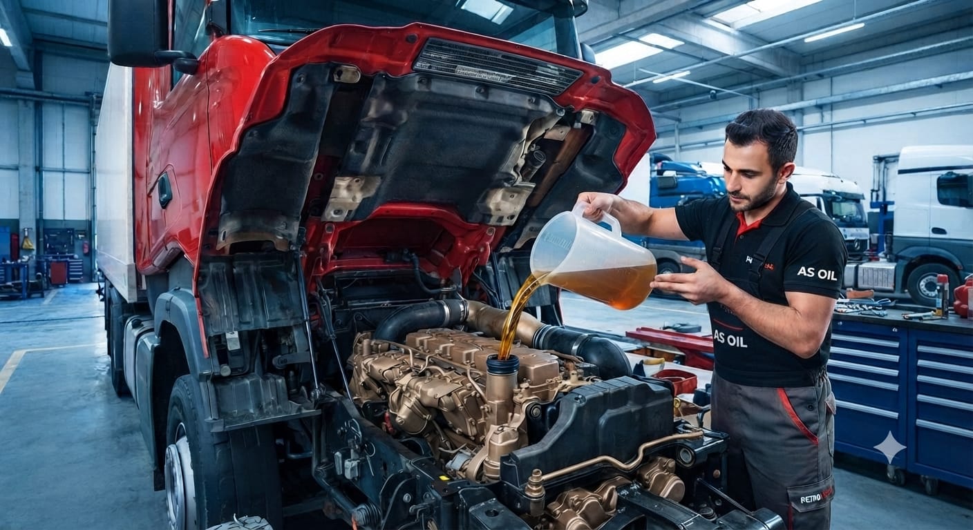 AS OIL ile ağır vasıta motor yağı uygulaması